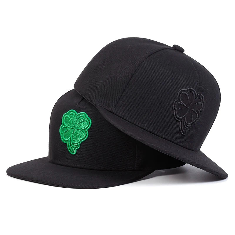 1piece Unisex Four-leaf Clover Embroidery Hip Hop Hat Outdoor Adjustable Sunscreen Leisure Hat Spring Autumn Travel Tourism