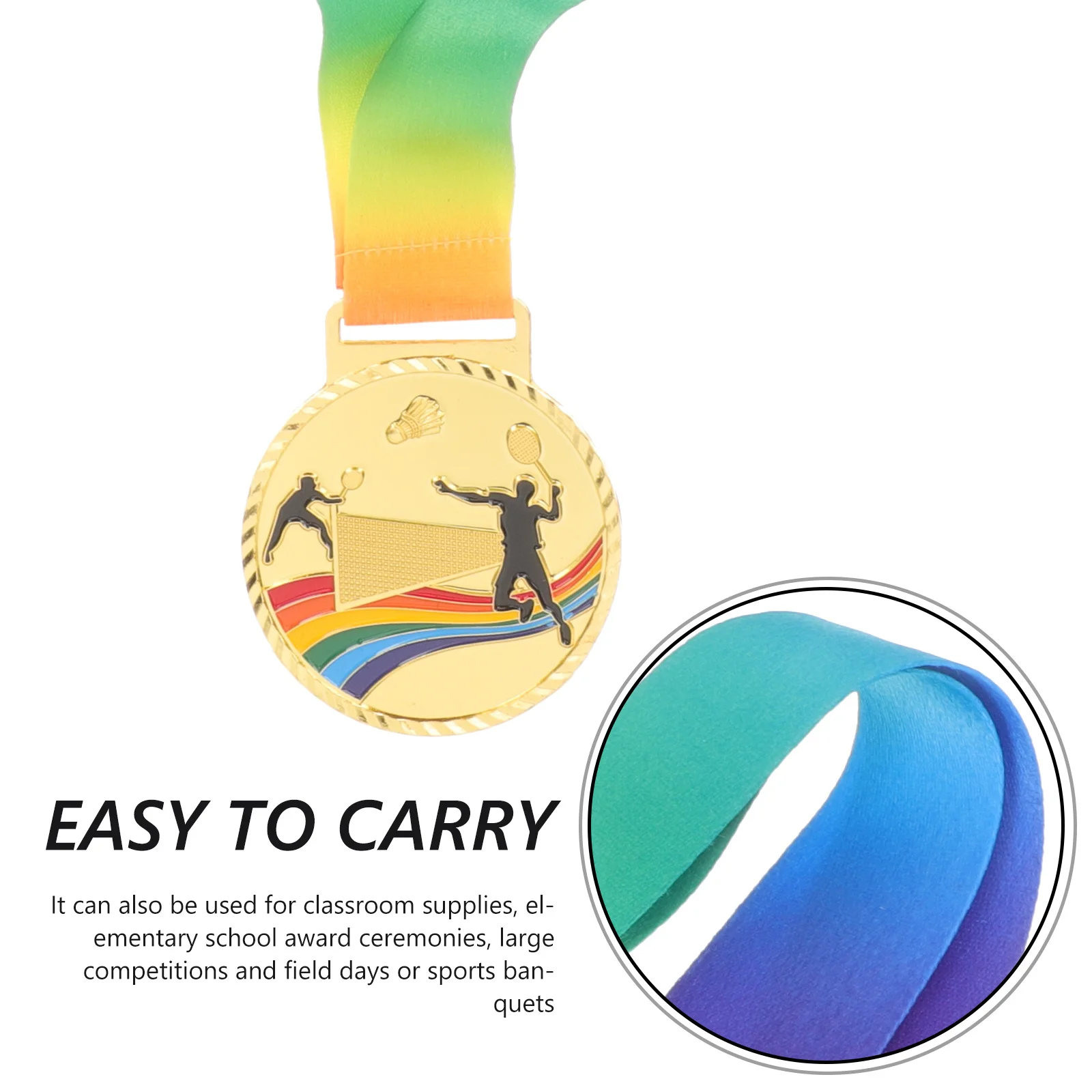 

2Pcs Badminton Medals for Children Creative School Competitions Reward Prizes Encouragement Awards Badminton Medals for Kids