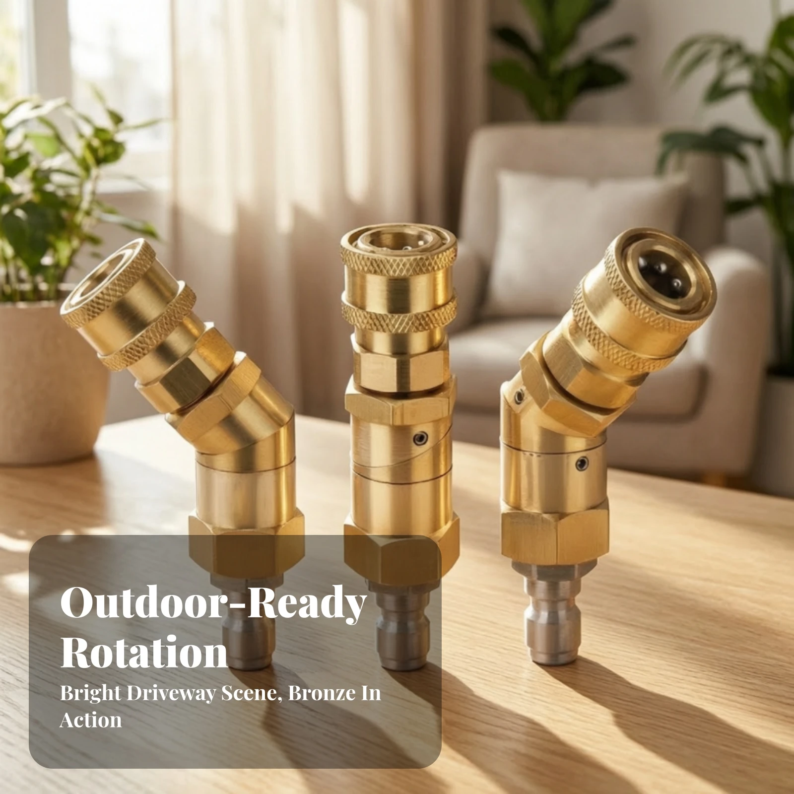 Swivel Adapter with Angled Elbow 360-Degree Rotating Elbow Connector Fitting Corrosion Resistant Hardware Long-Lasting