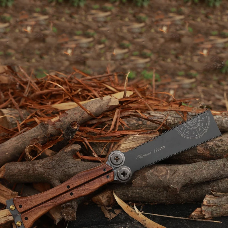 Outdoor Portable Mini Folding Handmade Alloy Saw Woodworking Gardening Hand Saw Camping Tool