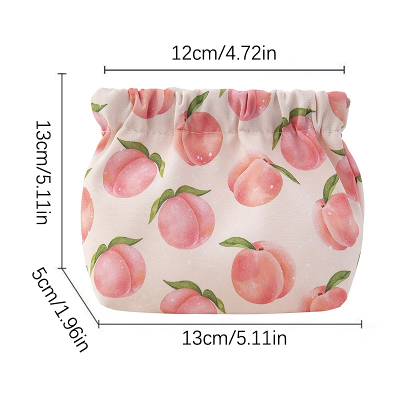 Bolsa de cosméticos con bolsillo Floral, bolsa elástica de tela Oxford con cierre automático, monedero para maquillaje, lápiz labial, auriculares, organizador de joyas