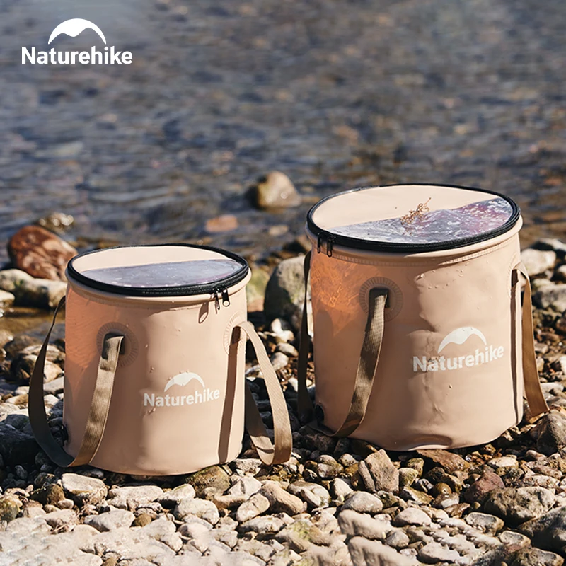 Imagem -06 - Naturehike-portable Folding Bucket For Camping Water Storage Bolsa Bacia para Piquenique Praia Pesca Outdoor Round Storage Bolsa 10 l 20l