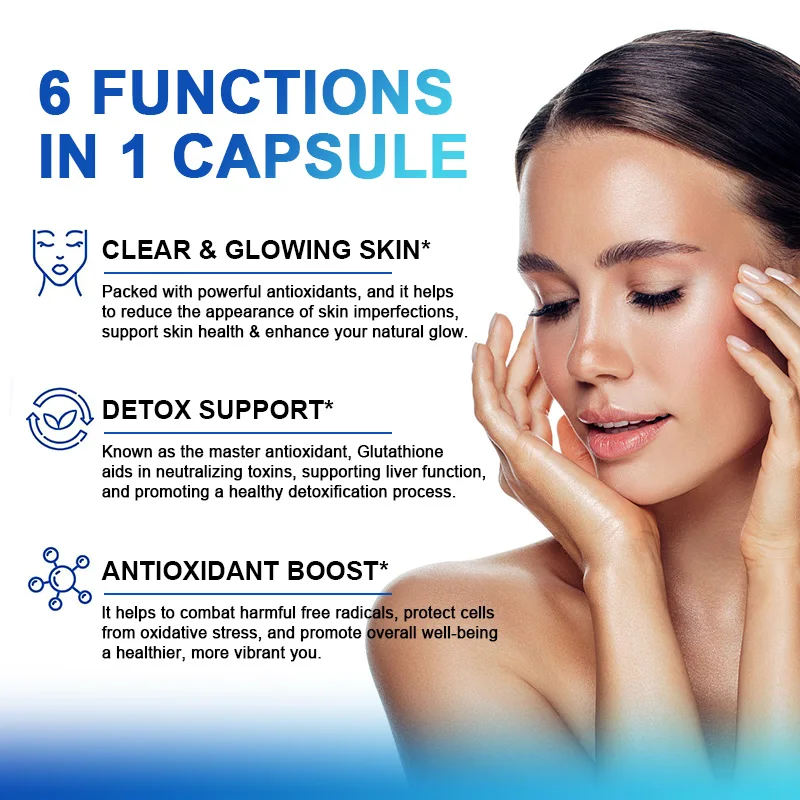 Vitamin Liposomal Glutathione Skin Whitening Capsules - for Liver Detoxification & Immune Support - Antioxidant - Anti-aging