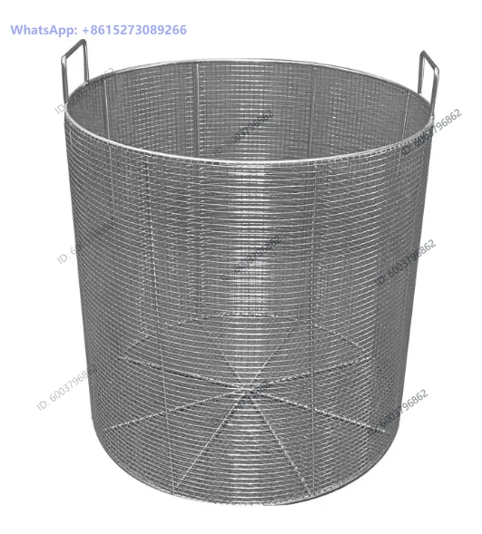 Round 304 Stainless Steel Wire Mesh Basket Cleaning Filter Draining Basket Kitchen Bathroom Lab Us