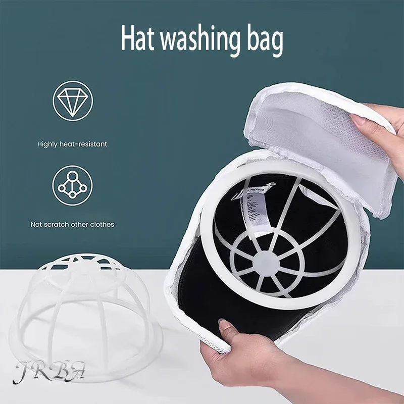 Washing Machine Hat Wash Protector Cap Cleaner Laundry Bag Small Clothes Wash Bag Anti-Deformation Mesh Organizer Zip Bags view 4