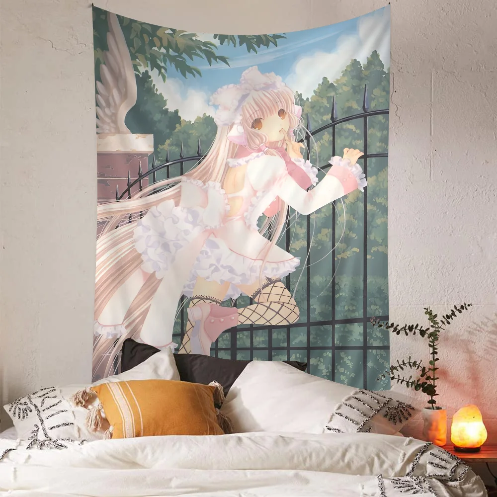 Chobits Colorful Tapestry Wall Hanging Hanging Tarot Hippie Wall Rugs Dorm Wall Art Decor