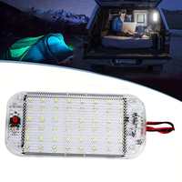 48LED 12V 24V Car Interior Light Strip Bar High Bright Cabin Dome Lamp For RV Camper Boat Van Lorry Caravan Truck Reading light