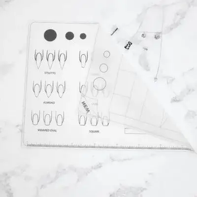 

Acrylic Nails Training Mat Nail Beginner Tool Practice Pad Soft Silicone Create Various Sizes Learn Shapes Manicure Hand