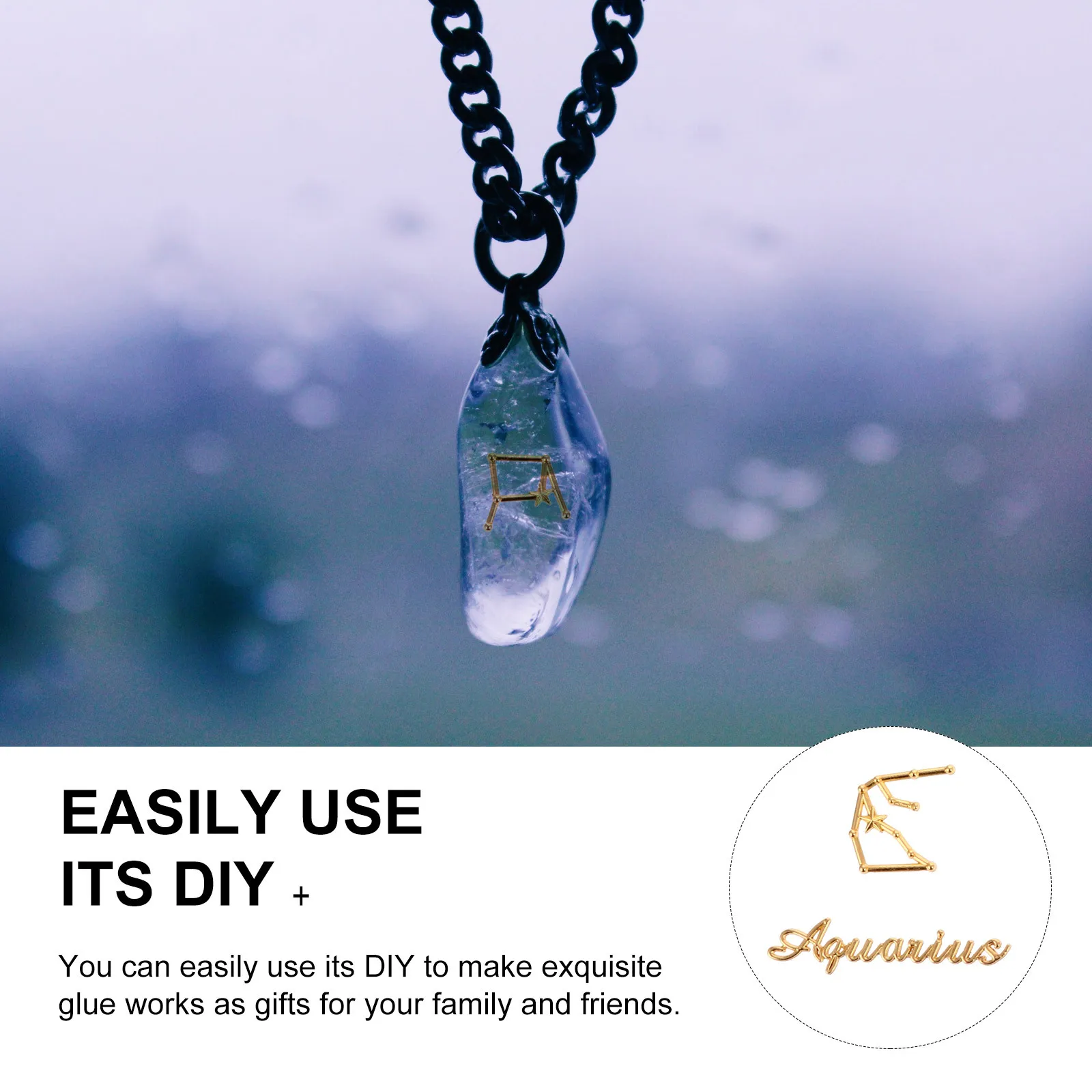 24 Uds. De dijes de constelación, colgante artesanal de resina epoxi, Kit para manualidades, accesorios para hacer joyas, decoración de adornos