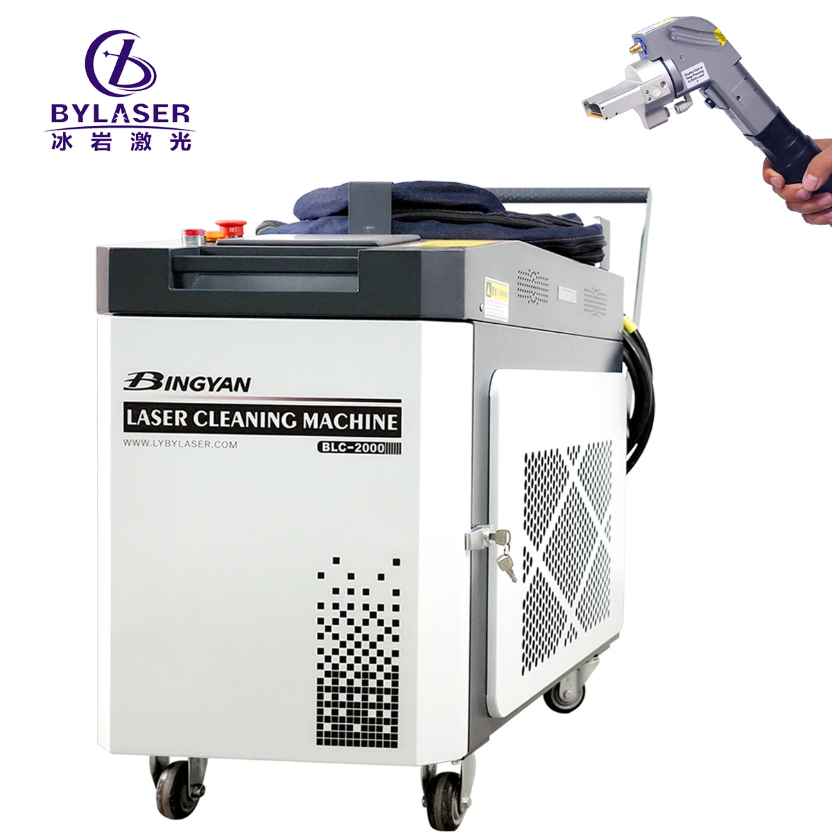 

Bingyan Handheld Laser Cleaner 2000W 3000W Laser Rust & Paint Removal on Metal Wood Stone-Portable Fiber Laser Cleaning Machine