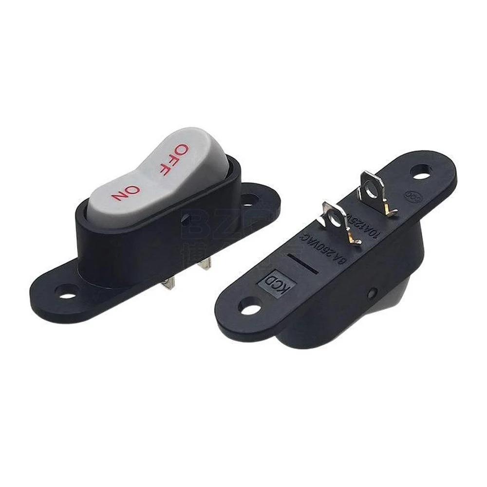 5PCS KCD1 2-Pin 2-Position Rocker Switch 6A 250V 10A 125V Boat Type Switch On Off Power Control Switch for Rice Cooker Appliance