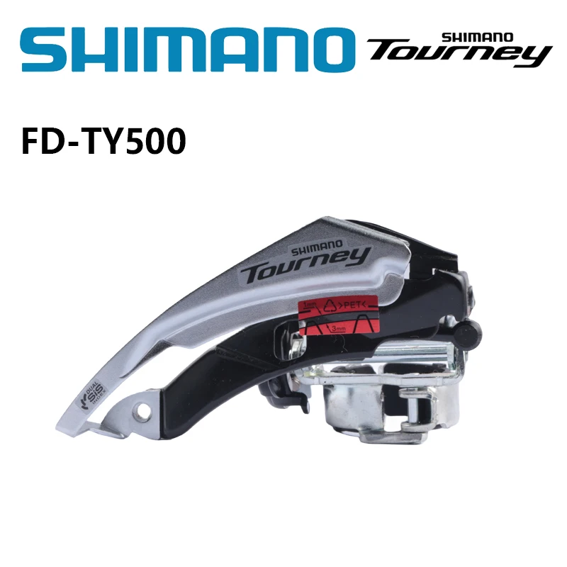 SHIMANO TOURNEY FD-TY500 TY TOP SWING Front Derailelur 3x7/6s Clamp 31.8mm For MTB Mountain Bike Compatible with DUAL SIS INDEX