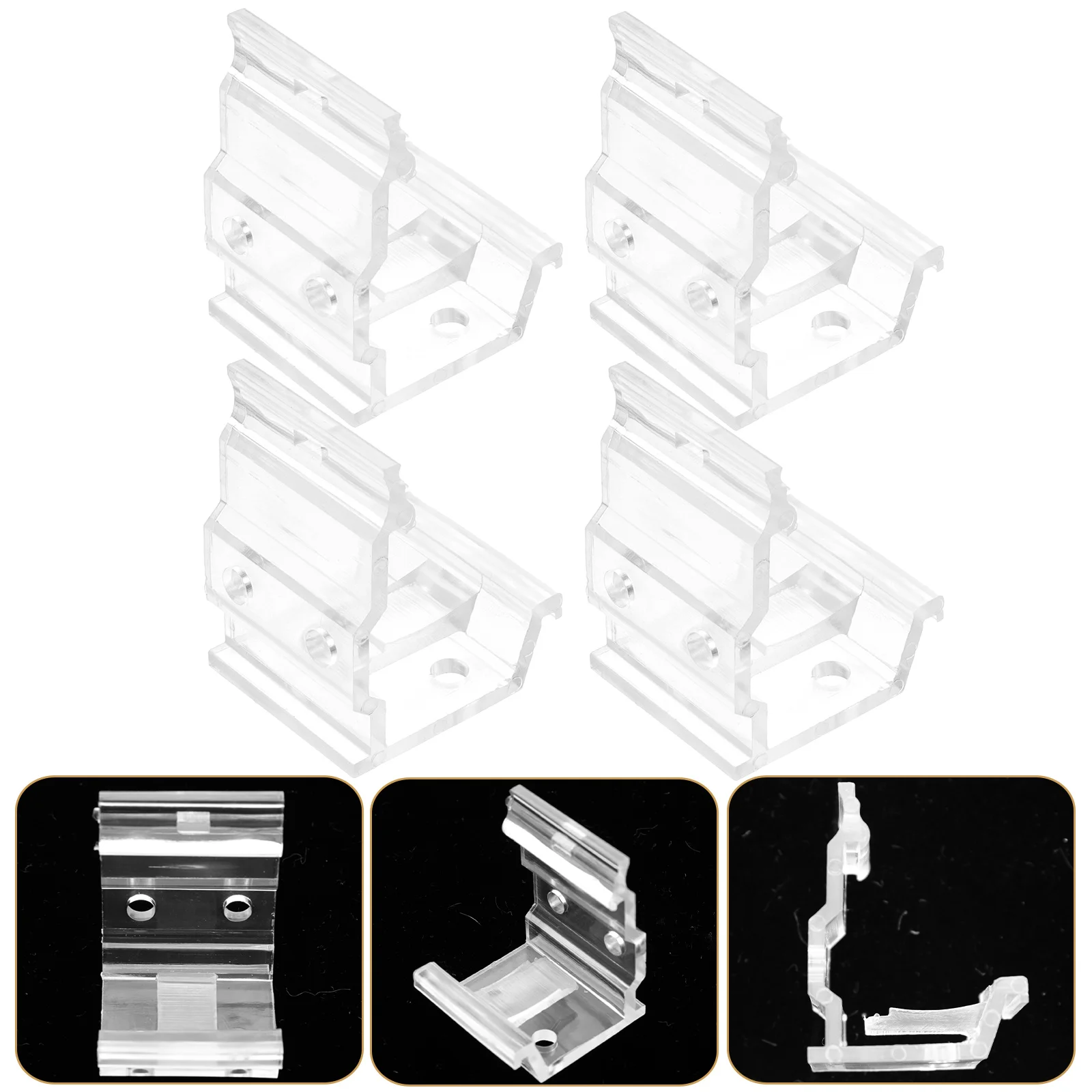 

4pcs Curtain Brackets Heavy Duty Adjustable Mounting Bracket For Vertical Blinds Louver Accessories Iron Blinds Support