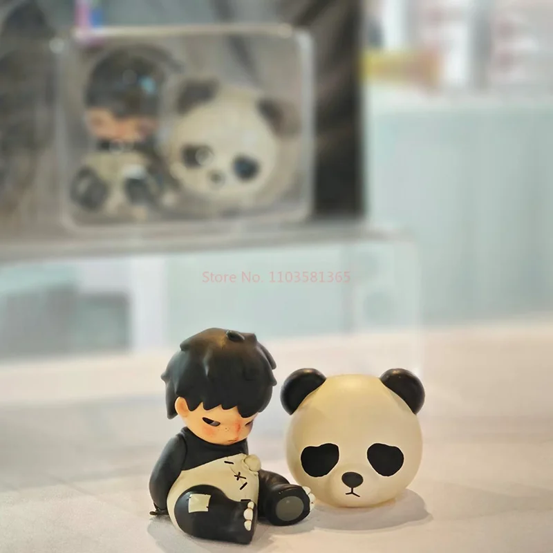 New Genuine Hirono Doll Panda Series Anime Action Figure Toys Cartoon Pendant Trend Fashion Keychain Ornaments Girls Xmas Gift