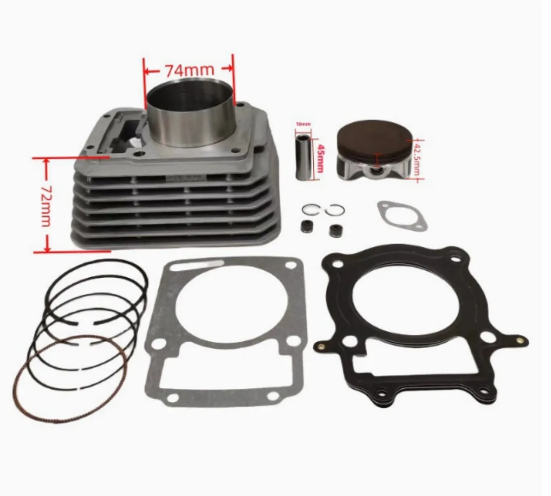 Motorcycle Cylinder for 300CC 75MM Big Bore Cylinder Piston Rings Set for ZongShen for CPS300 for RBT250 for RW172FMM 21-24