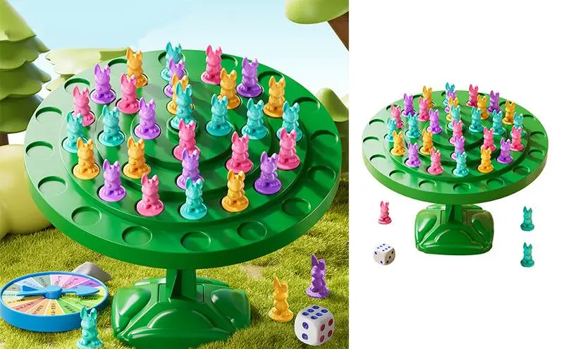 Balancing Game Children Interactive Balance Tree Bunny Educational Stacking Toys For Early Education Cute Toys For Home