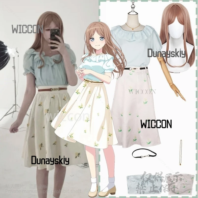 

Anime BanG Dream! Ave Mujica Cosplay Soyo Nagasaki Costume Ruffles Bubble Sleeve Shirt White Dress Lolita Halloween Customized