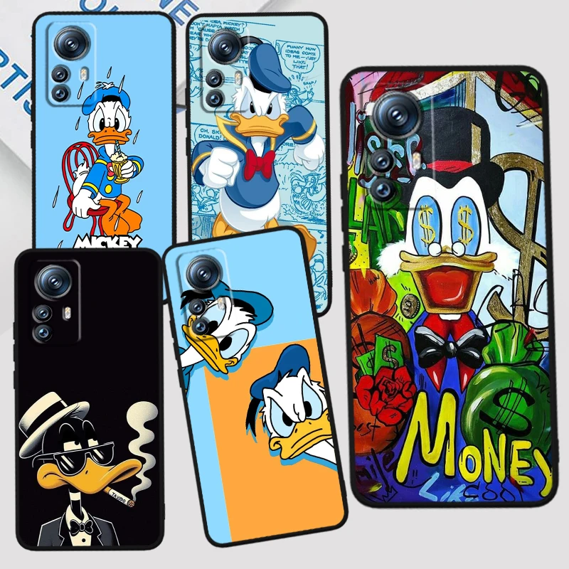 

Disney Donald Duck Cool For Xiaomi Mi 14 13T 13 12T 12 11T 11i 11 10T 10 Pro Lite Ultra 5G Black Cover Phone Case