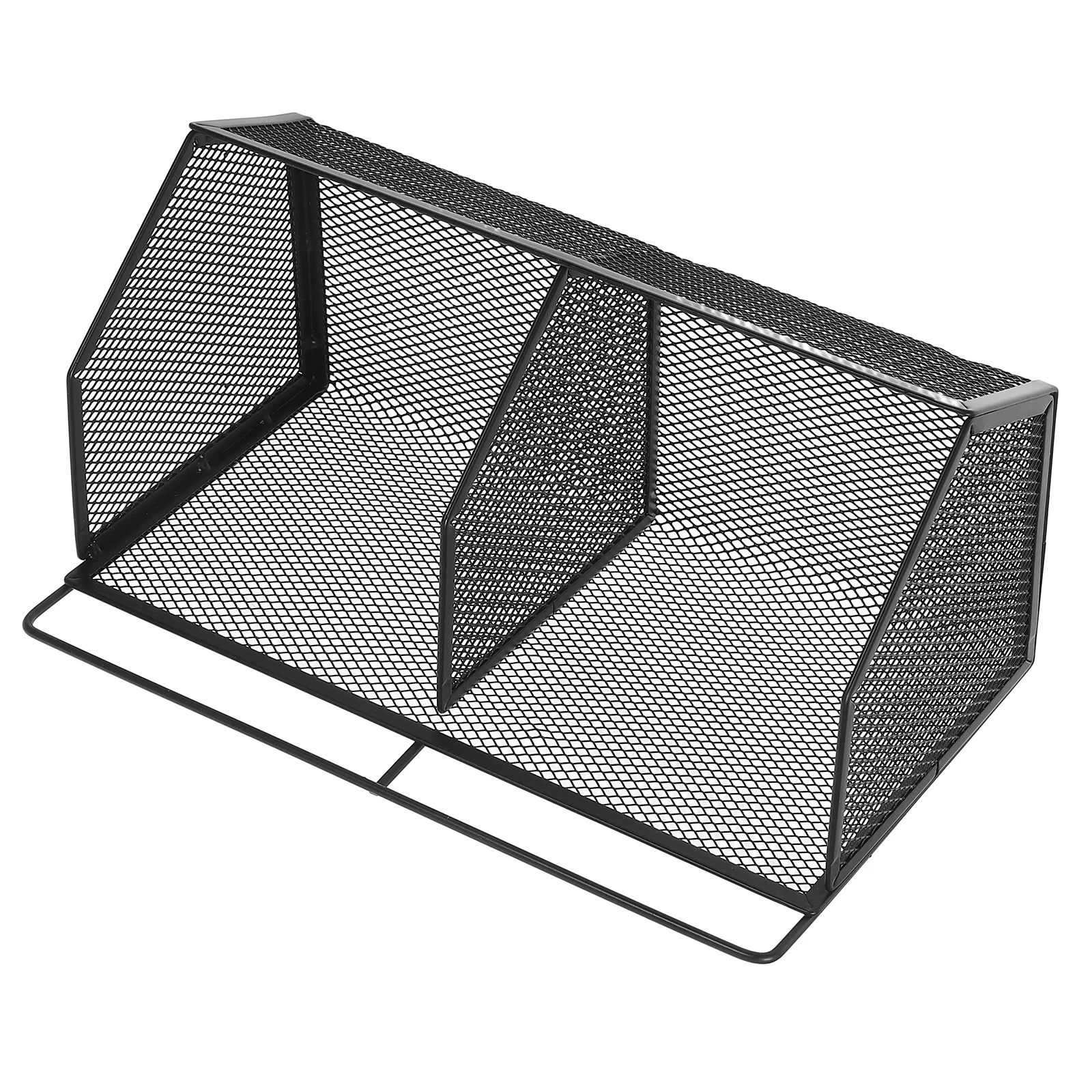 

Wrought Iron Slanted Storage Basket Organization Farmhouse Hangings Baskets Metal Organiser Work