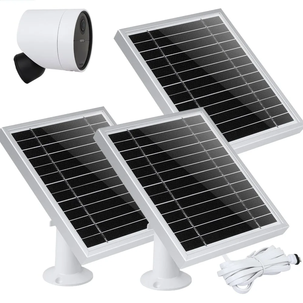 

UYODM 3 Pack Solar Panel Compatible with SimpliSafe Outdoor Security Camera, Built-in 2200 mAh Battery Power Your SimpliSafe