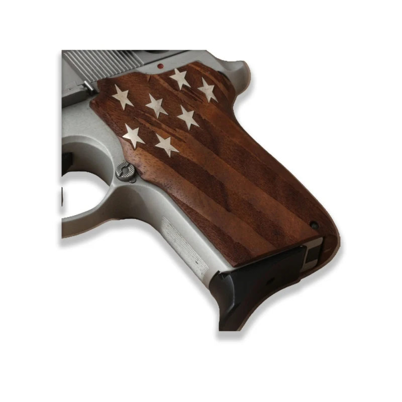 KSD Brand Smith Wesson 6906 Compatible Walnut Grips American Flag