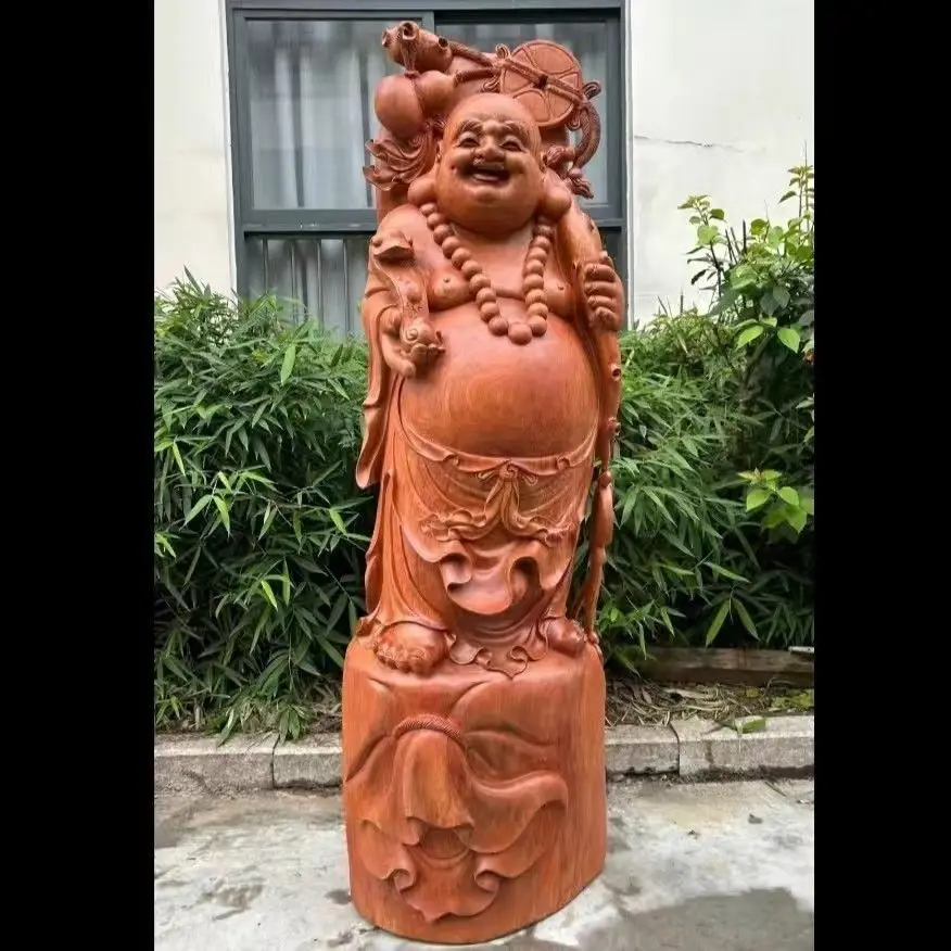 مايتريا بوذا زخرفة المنزل الجذر نحت مدخل غرفة المعيشة زخرفة #2