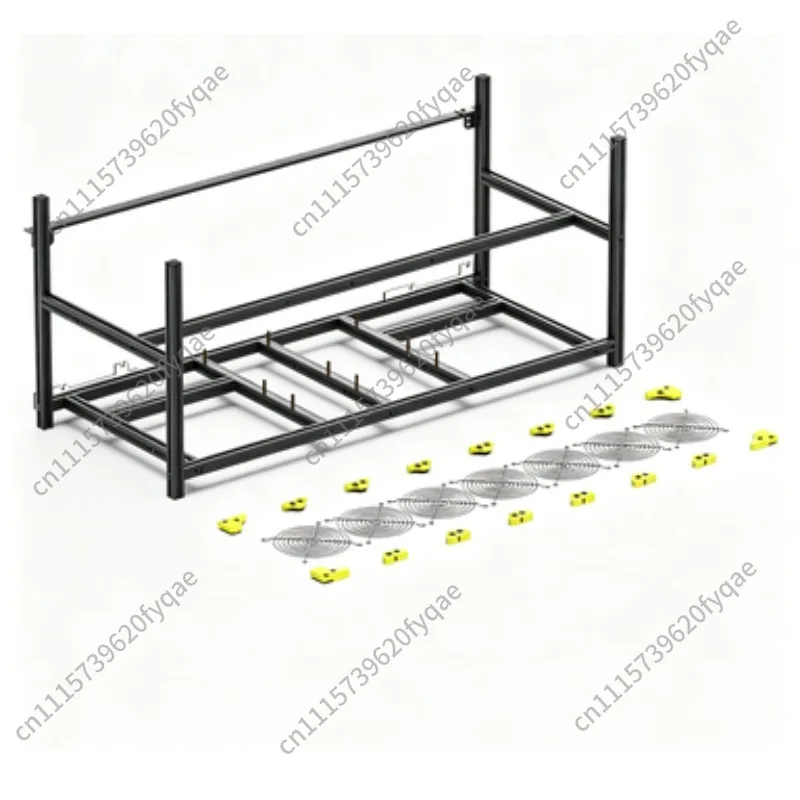 Open Frame GPU Rack 8 GPU /12 GPU Mining Chassis AI Computing Open Air Frame Support Multi Graphics Card