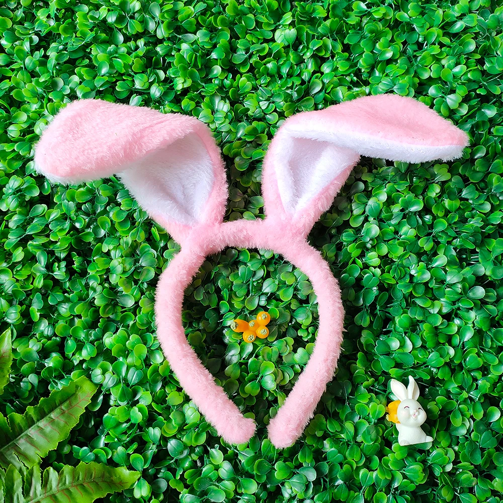 

Cute Easter Adult Kids Plush Bunny Ears Hairband Soft Rabbit Ear Headband Cosplay Party Hair Accessories Easter Party Photo Prop