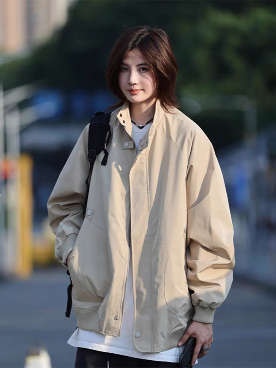 

Bomber Jackets Puffer Womens Spring Hiphop Jogger Sportswears Zippered Crew Hipster Fashionable Cuffed Fitted O-Neck Flaps Daily