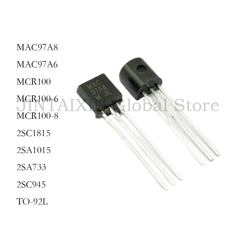 MAC97A8, MAC97A6, MCR100, piezas, MCR100-6, 2SC1815, 2SA1015, 2SA733, 2SC945, MCR100-8, 100 TO-92L, nuevo STOCK