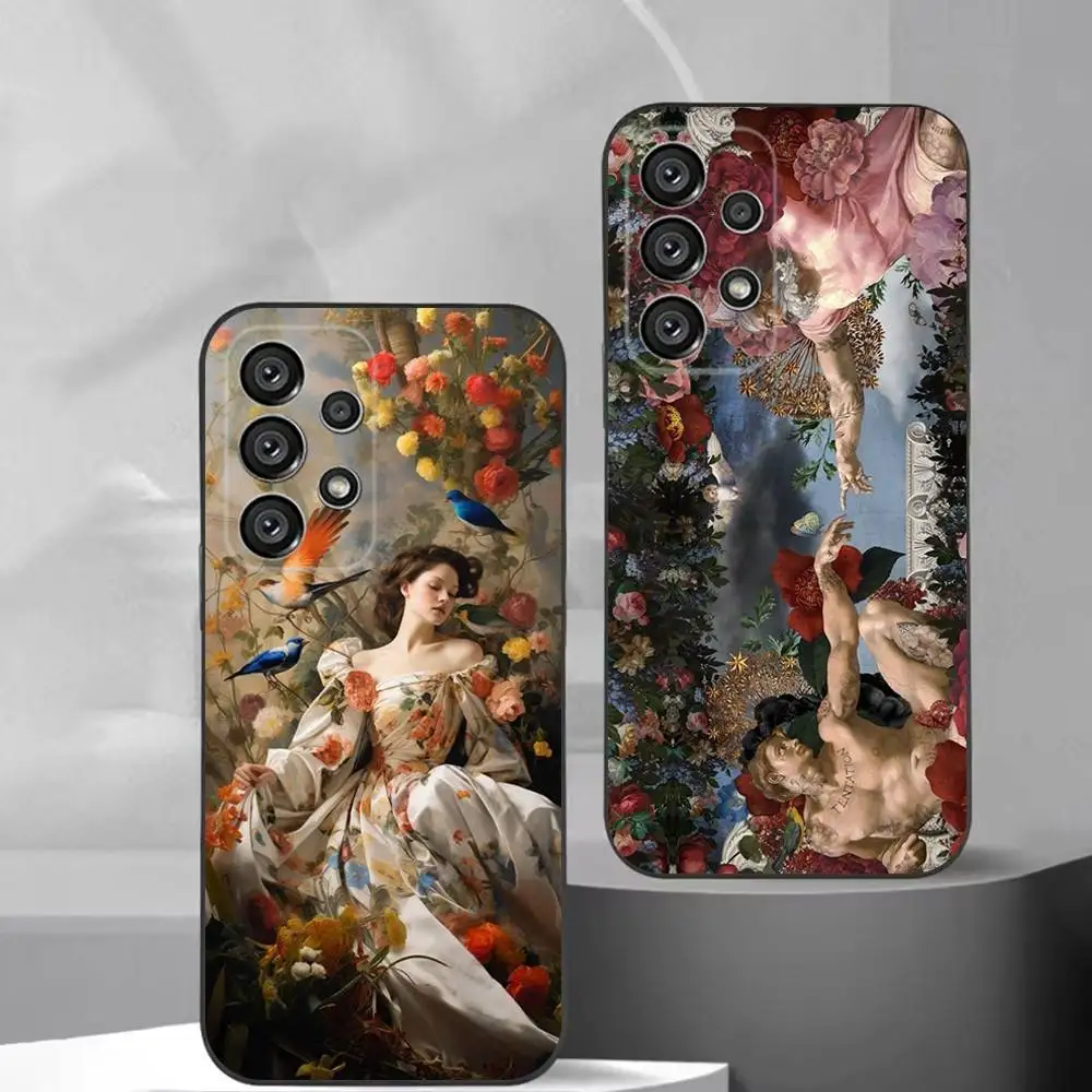 

Renaissance Art Painting Phone Case For Samsung S25,S24,S21,S22,S23,S30,Ultra,S20,Plus,Fe,Lite,Note,10,9,5G Black Cover