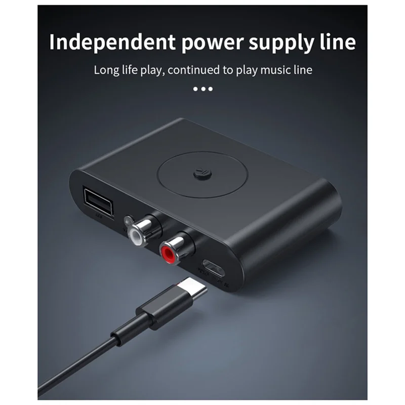 Bluetooth 5.3 Audio Receiver Jack Stereo Music Wireless Adapter  Speaker Amplifier For Car Kit 1Set-AU47