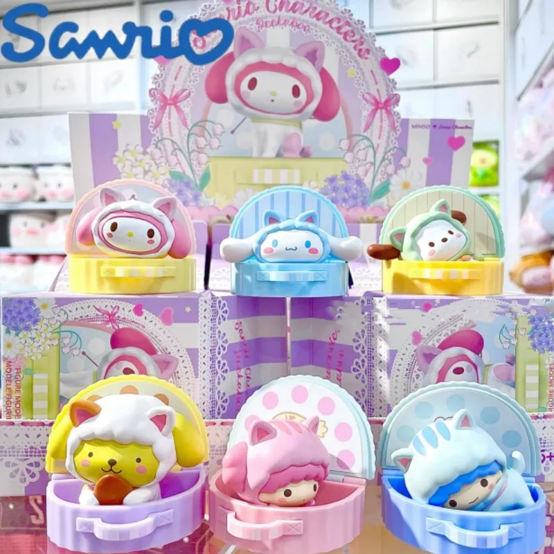 

Sanrio Blind Box Peekaboo Series Doll Decoration Kuromi Cinnamoroll My Melody Pompompurin Christmas Birthday Gift Toy