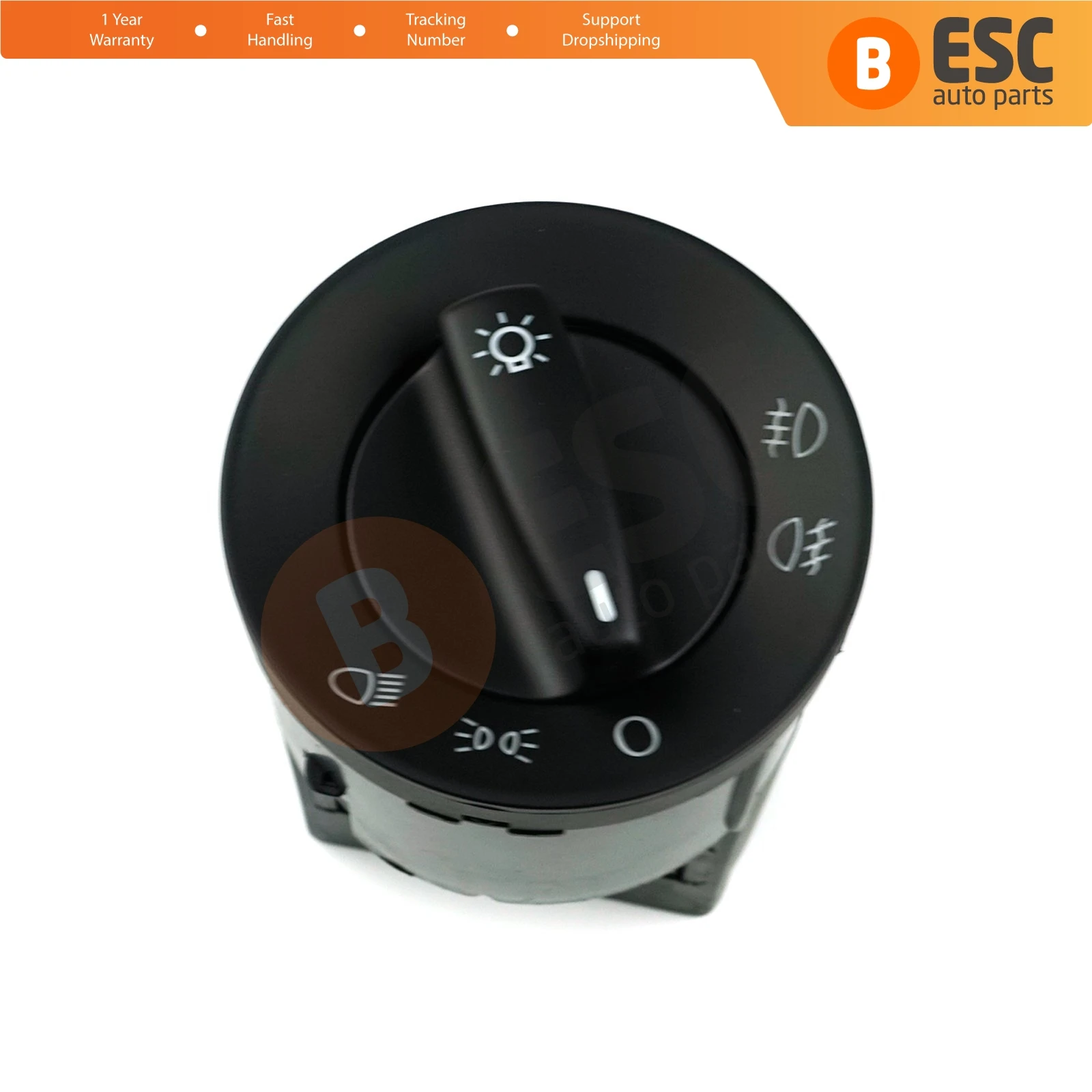 

ESC EDP187 Headlight Control Switch Knob For Golf Jetta Polo Lupo New Beetle Bora Alhambra Galaxy Octavia Superb 1C0 941 531A