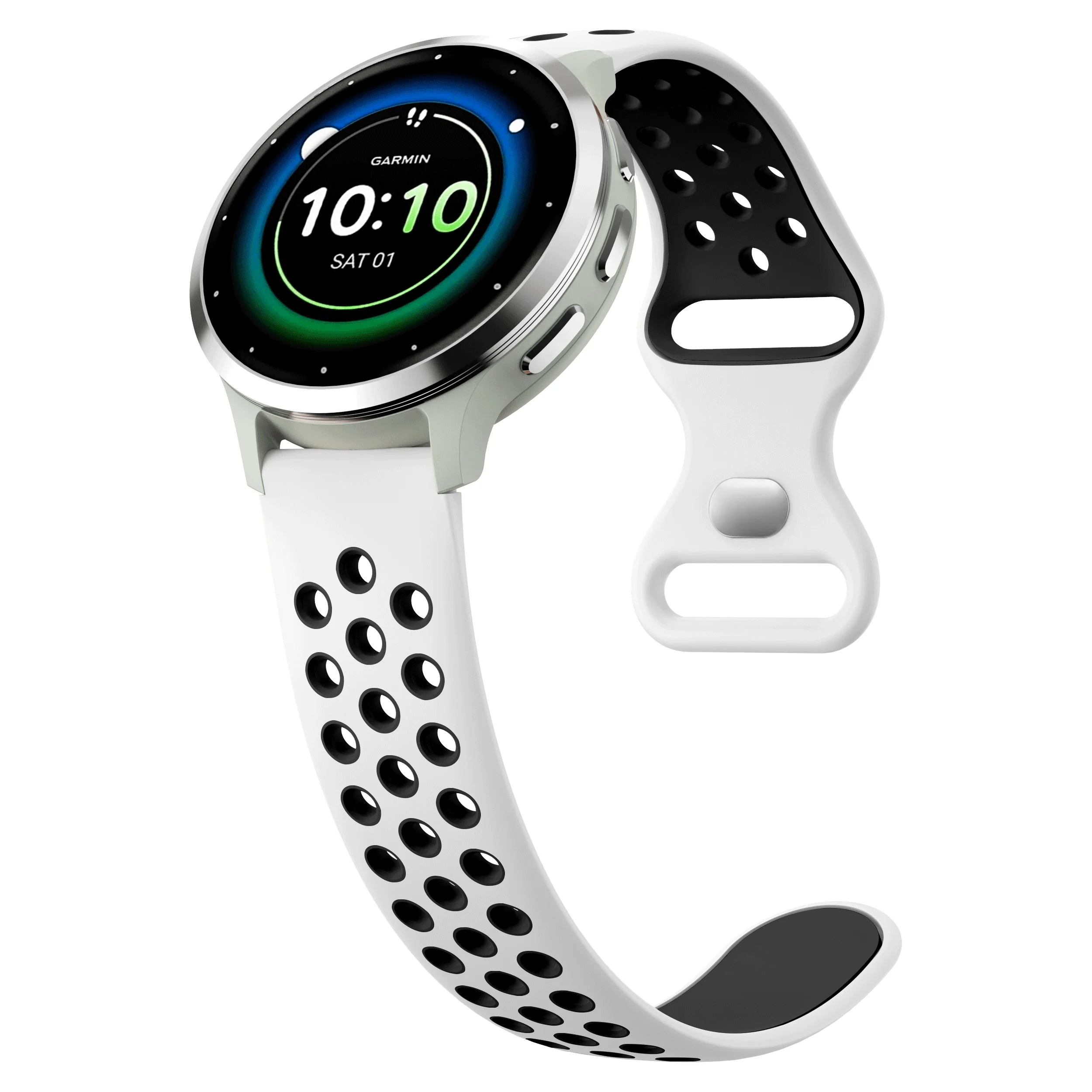Силиконовый ремешок 18 мм для Garmin Vivoactive 4S/Active S/Venu2S 3S, ремешок для Garmin Forerunner 265S 255S, двухцветный мужской и женский ремешок