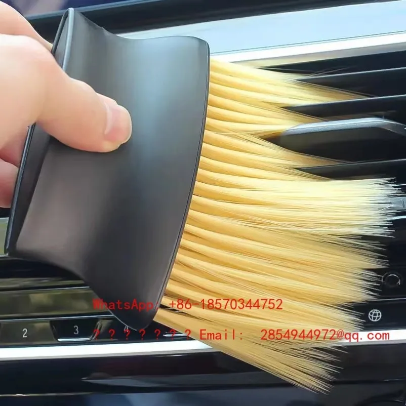 2026   Car Interior Sweeping Dust Soft Brush Car Wash Tool Artifact Car Interior Gap Dust Brush Air Outlet Cleaning Brush