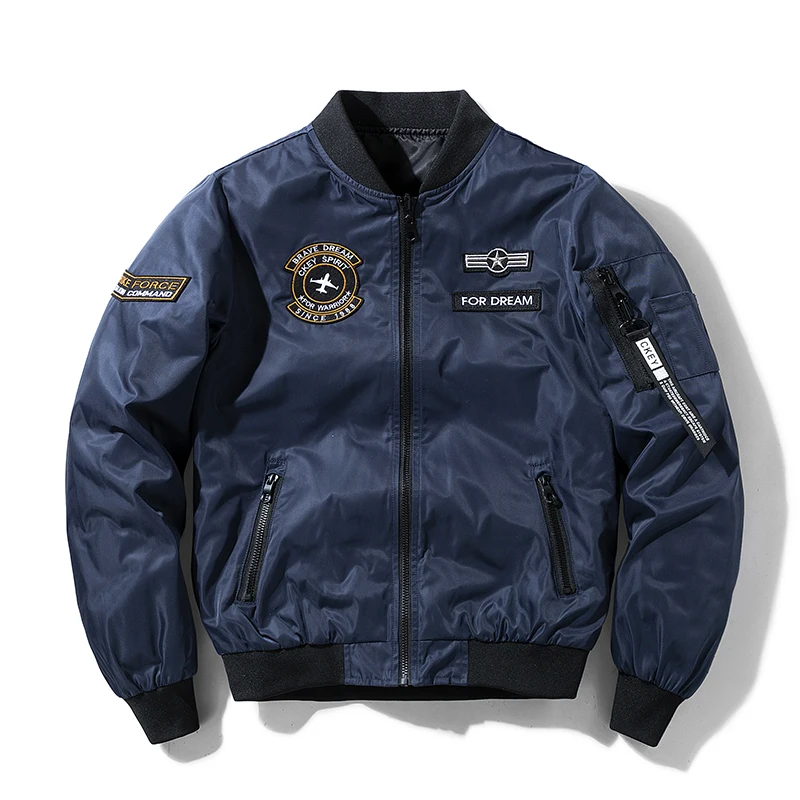 Spring And Autumn Men's Pilot Jacket Loose Plus Size Baseball Suit Tactical Flight Suit Hunting Workwear Outdoor Sports Jacket