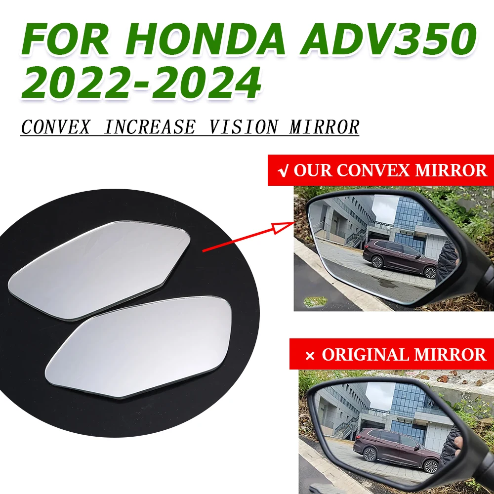 Motorcycle Accessories Convex Mirror Increase Vision Rearview Mirrors Side Mirror View Lens For HONDA ADV350 ADV 350 2022 2023