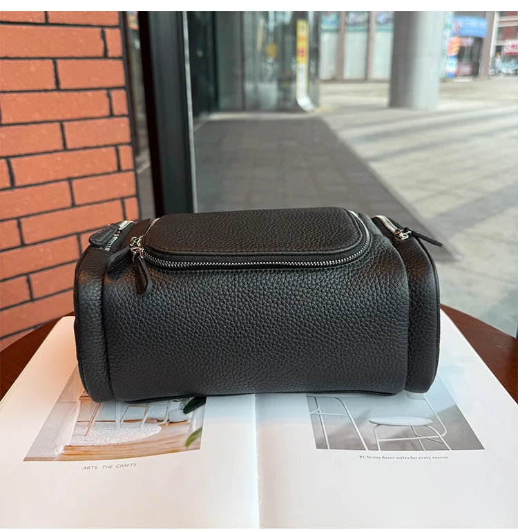 Echtes Leder Unisex Hängende Kosmetiktasche Reise Große Kapazität Multifunktionale Premium Toilettenartikel-Aufbewahrungstasche Tragbar – Detail 18