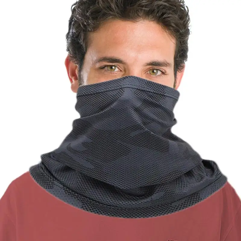 Neck Gaiter Masque Summer Women Men Neck Gaiter Bandana 360 Degree Protective Face Head Ice Silk Gaiter For Mountaineering