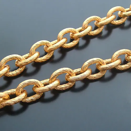 1 Meter Oxidation Gold Color Aluminum Round O Shape Chains High Quality Diy Jewelry Making Supplies Necklace Accessories