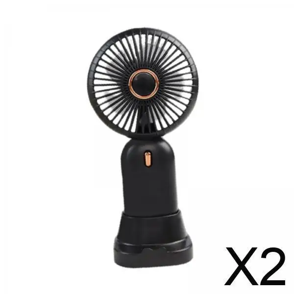 

2 портативного портативного вентилятора, мини-персональный вентилятор, летний подарок, перезаряжаемый тихий маленький ручной вентилятор, мини-настольный вентилятор для кемпинга, путешествий