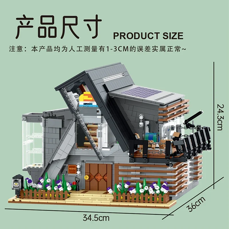 3832Pcs Die Lambda Haus Bausteine Modell MOC Modulare Stadt Architektur Ziegel Street View Sets Kind Spielzeug für Kinder geschenke