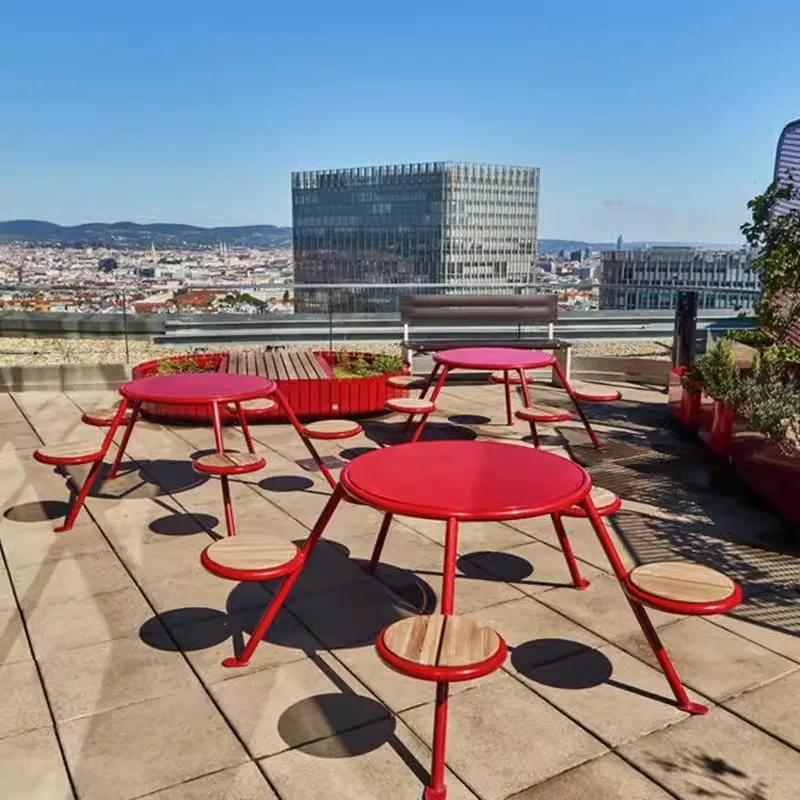 ร้านอาหารมือถือสวนเฟอร์นิเจอร์ชุดเก้าอี้ศึกษากลางแจ้งตารางโมเดิร์นหรูหราระเบียงCampingเขียนMesa Homeเฟอร์นิเจอร์