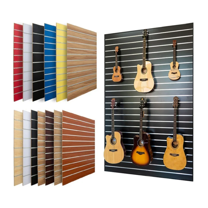 Custom Wooden Slat Wall Decorative Slatwall, Slat Wall, MDF para exibição de loja