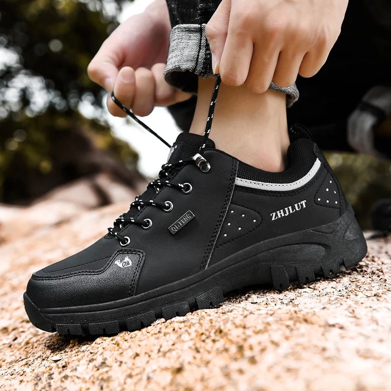 

Unisex Autumn Waterproof Hiking Shoes Men High Quality Winter Keep Warm Casual Sneakers Women Cotton Snow Trekking Walking Boots