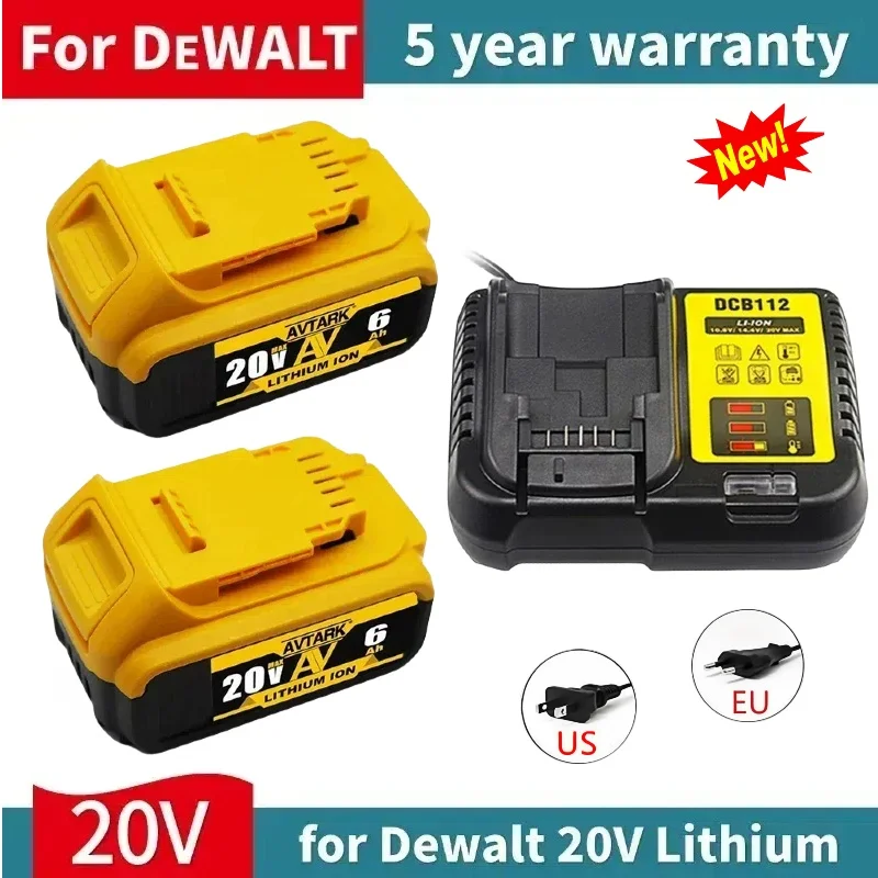 

20V 6.0Ah 8.0Ah 12.0Ah DCB200 Replacement Li-ion Battery for DeWalt MAX DCB205 DCB201 DCB203 power tool Batteries