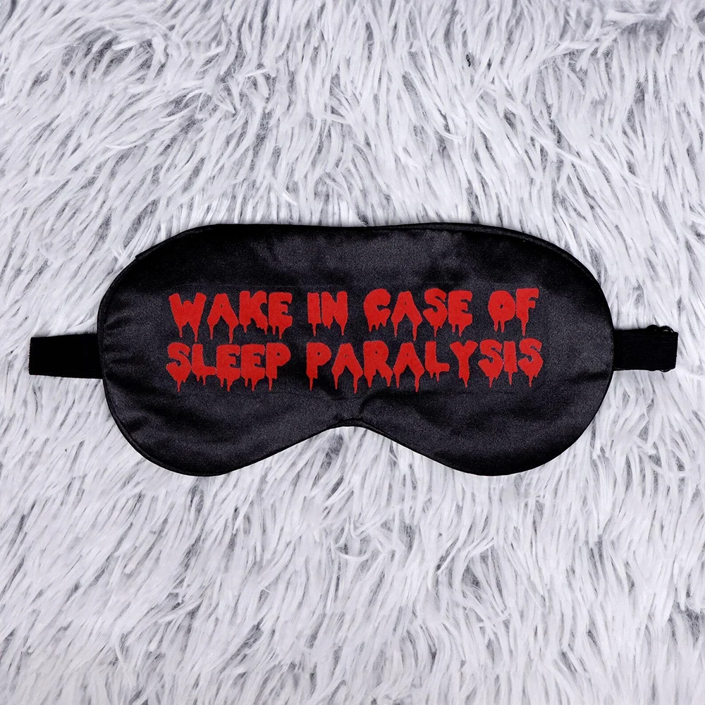 Gruselige Augenmasken, Gothic-Hexen-Augenmasken für Halloween, Schlafpartys, Junggesellinnenabschiede, Brautparty-Dekoration, Geschenk, „Wach nicht, bis du schlafen gehst“ – Detail 8