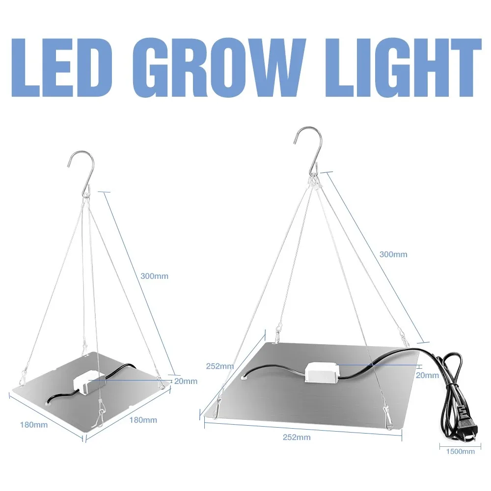 성장 LED 양자 플레이트 식재등 전체 스펙트럼 LED 식물등 LED 성장등 20W 40W 식물등 실내 온실용