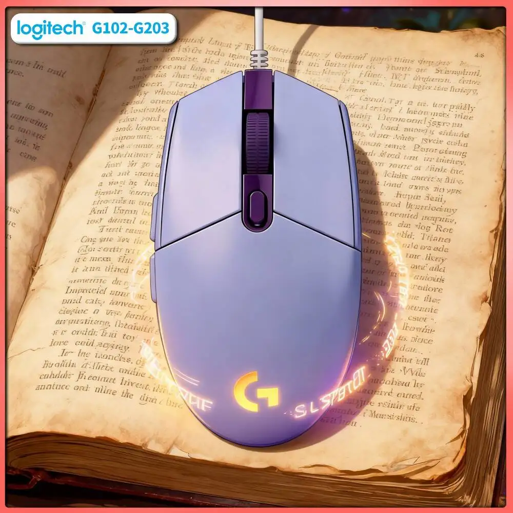 Logitech G102 Wired Gaming Mouse Mechanical Buttons 1000Hz Polling RGB Backlit for Competitive PC Gaming